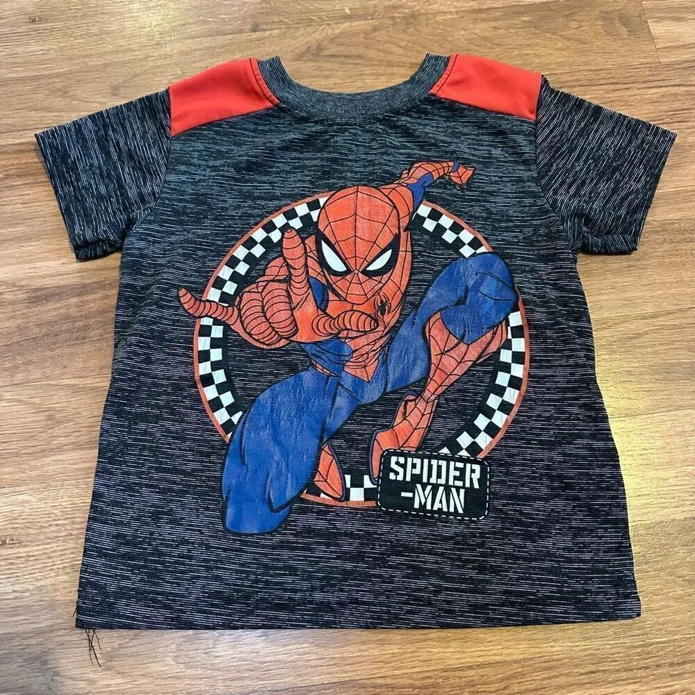 Marvel Spiderman Shorts Outfit Set Blue and Black | Toddler Size 3T